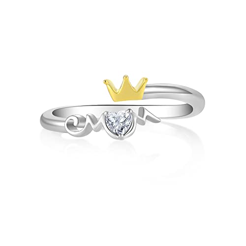 Starchenie Königin Krone Ring 925 Sterling Silber Ring 3A Zirkonring für Mutter von starchenie