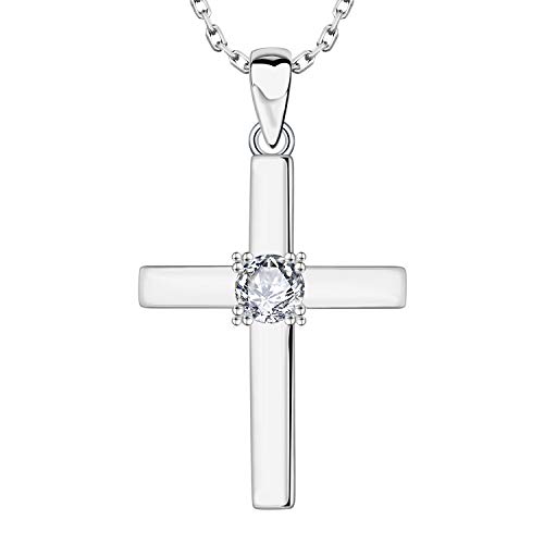 Starnny Kreuz Kette Damen Silber 925,Jesus Kruzifix Kreuz Anhänger Halskette Geschenk für Sie Fraun von starchenie