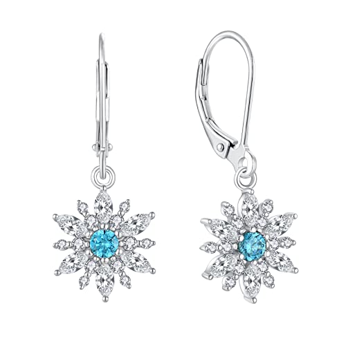 Starchenie Schneeflocke Ohrring 925 Sterling Silber 3A Zirkon Ohrring für Damen von starchenie