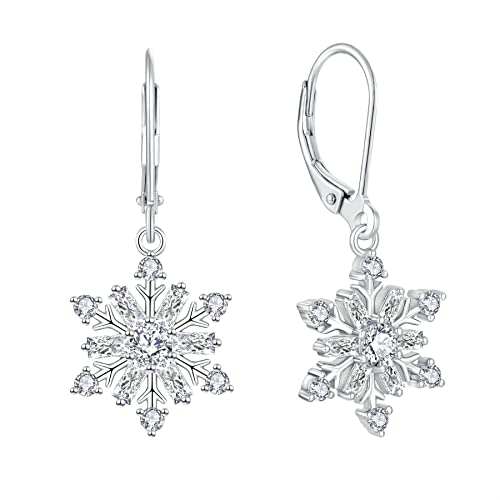 Starchenie Schneeflocke Ohrring 925 Sterling Silber 3A Zirkon Ohrring für Damen von starchenie