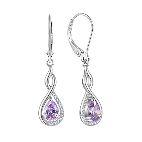 Starchenie Unendlichkeit Ohrringe 925 Sterling Silber 3A Zirkon Ohrring Edelsteine Schmuck für Damen von starchenie