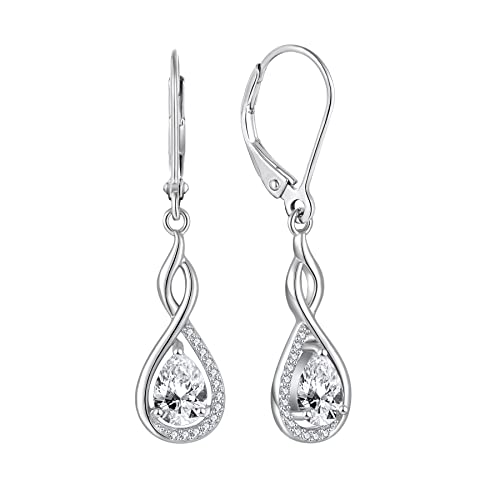 Starchenie Unendlichkeit Ohrringe 925 Sterling Silber 3A Zirkon Ohrring Edelsteine Schmuck für Damen von starchenie