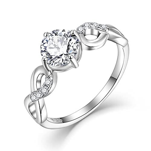 starchenie Versprechen Ring 925 Sterling Silber Geburtsstein Unendlichkeit Ringe für Damen von starchenie