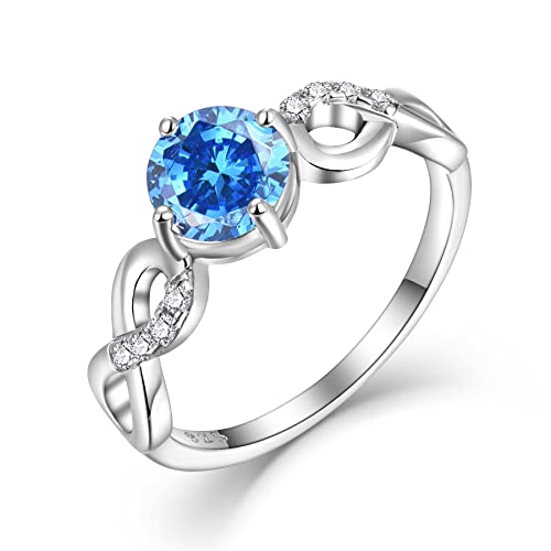 Starchenie Versprechen Ring 925 Sterling Silber Geburtsstein Unendlichkeit Ringe für Damen von starchenie