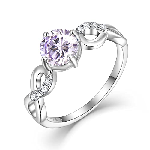 Starchenie Versprechen Ring 925 Sterling Silber Geburtsstein Unendlichkeit Ringe für Damen von starchenie