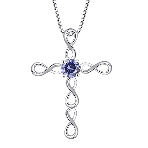 Starnny Damen Kette Silber 925 Kreuz Halskette Anhänger mit 3A Zirkonia Schmuck für Frauen von starchenie