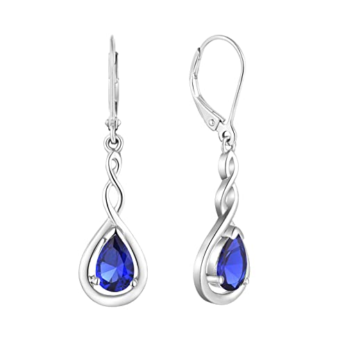 Starnny Unendlichkeit Ohrringe Silber 925 hängend Creolen Baumeln Damen mit September Geburtsstein Saphir farbe 3A Zirkonia für Frauen Starnny Unendlichkeit Ohrringe Silber 925 hängend Creolen Baumeln Damen mit September Geburtsstein Saphir farbe 3A Zirkonia für Frauen von starchenie