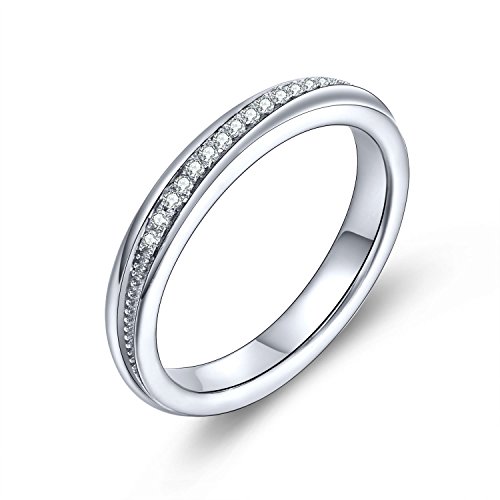 Starnny Verlobungsring Eheringe Ring Damen Wickelring Ringe Silber 925 3A Zirkonia Weißgold Ring Geschenk für Sie Frauen,57(18.1) von starchenie