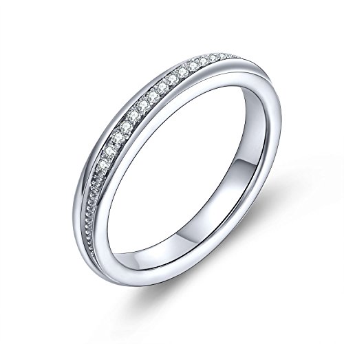 Starnny Verlobungsring Eheringe Ring Damen Wickelring Ringe Silber 925 3A Zirkonia Weißgold Ring Geschenk für Sie Frauen,59(18.8) von starchenie