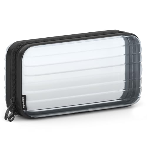 stardis unicase Kosmetiktasche transparent Durchsichtig Kofferform Hartschale Kulturtasche Hardcase Damen Herren Flight-Beautycase Wasserdicht Mini-Koffer Optik Waschbeutel Frauen Männer von stardis