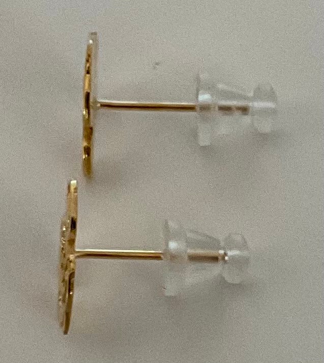 Neue 14K Solid Gold Mickey Mouse Ohrstecker Neue 14K Solid Gold Mickey Mouse Ohrstecker von starfinding