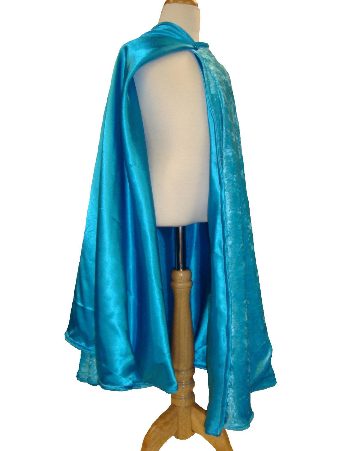 Bereit, Schiff - Türkis Samt Und Satin Reversibel Zum Kinderspiel-Umhang Bereit, Schiff - Türkis Samt Und Satin Reversibel Zum Kinderspiel-Umhang von starvisions