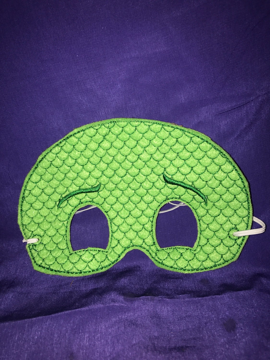 Bestickte Grüne Gecko Filz Spielen Maske Bestickte Grüne Gecko Filz Spielen Maske von starvisions