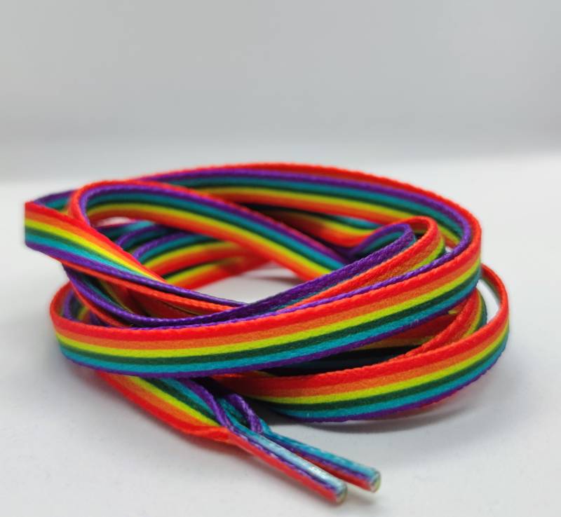 2Er Set Lgbtq Schnürsenkel Regenbogen Pride 120cm von statementfit