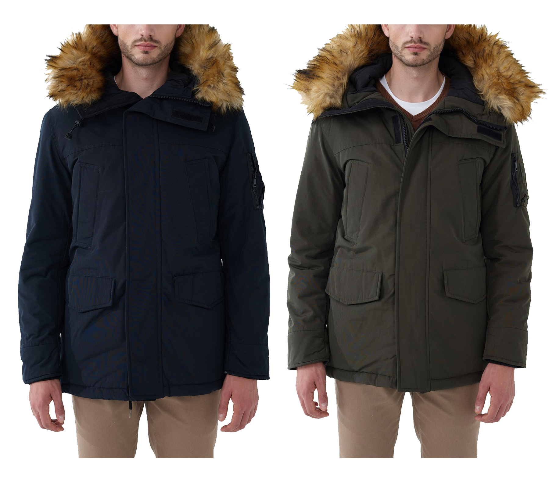 steffen klein Herren Winter-Jacke mit Kapuze und abnehmbarem Kunstfell Outdoor-Jacke Herbst-Jacke Dunkelblau oder Grün steffen klein Herren Winter-Jacke mit Kapuze und abnehmbarem Kunstfell Outdoor-Jacke Herbst-Jacke Dunkelblau oder Grün von steffen klein