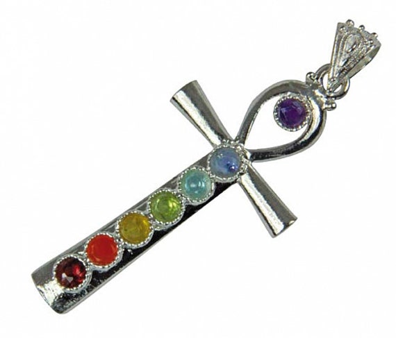Chakra - Anhänger, Kreuz Mit Den 7 Elementen Chakra - Anhänger, Kreuz Mit Den 7 Elementen von steindepot