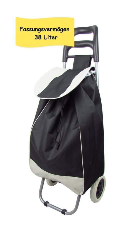 steinwohn Einkaufstrolley - klappbar 38L – leicht & stabil – wetterfest, - mit Reißverschlusstasche – Metallgestell & 600D-Polyester steinwohn Einkaufstrolley - klappbar 38L – leicht & stabil – wetterfest, - mit Reißverschlusstasche – Metallgestell & 600D-Polyester von steinwohn