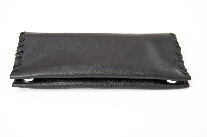Tabakbeutel, Schwarzes Weiches Leder, Tabakleder-Etui, Handgenähter Drehtabaktasche, Tabakhalter, Raucherwaren Tabakbeutel, Schwarzes Weiches Leder, Tabakleder-Etui, Handgenähter Drehtabaktasche, Tabakhalter, Raucherwaren von stellanta