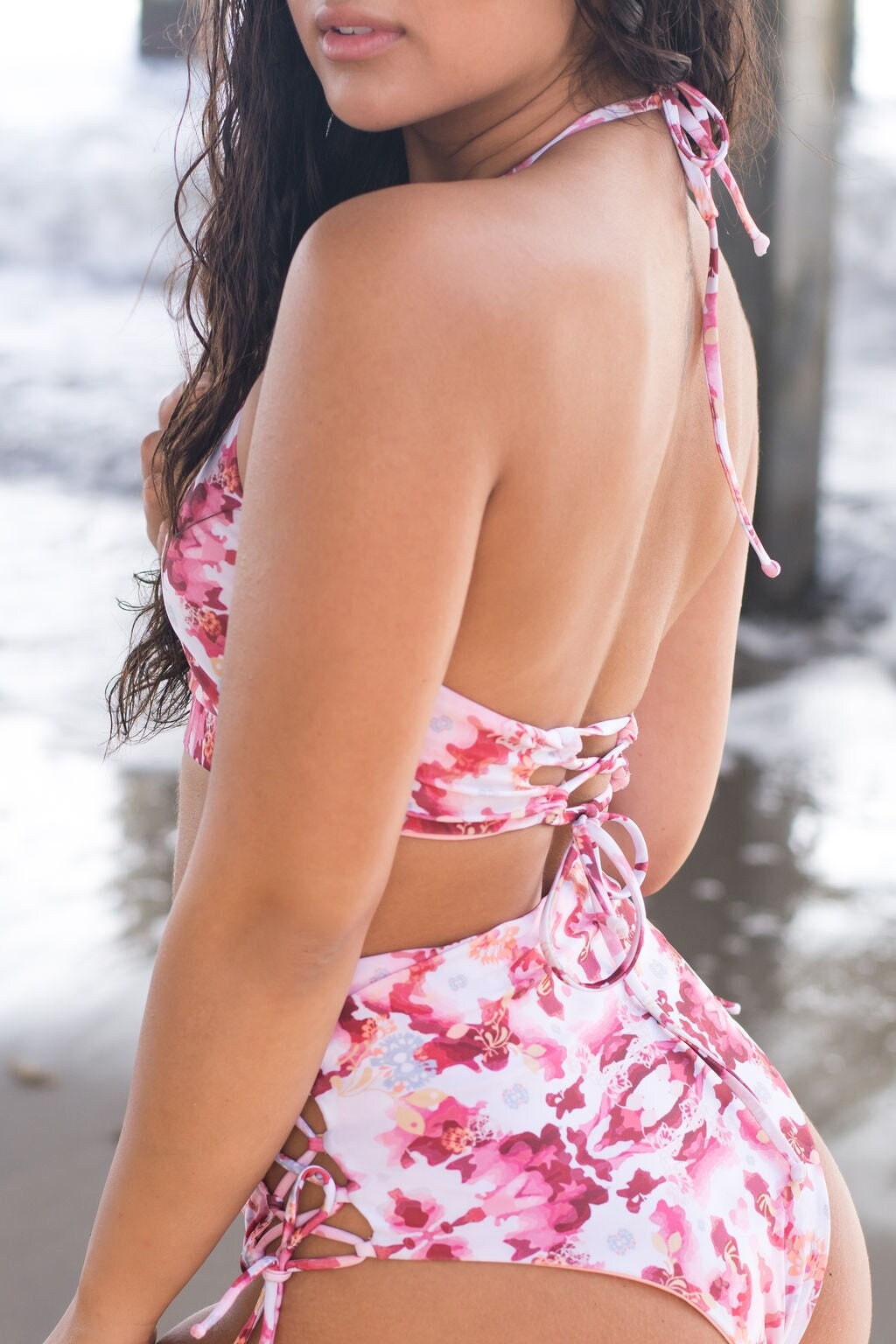 stell-Sabrina Abstraktes Blumen Bademode Set von stellfashion