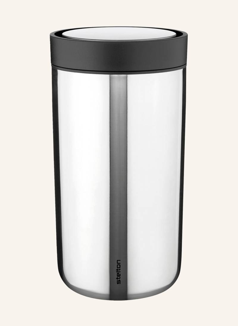 Stelton Thermobecher To Go Click silber von stelton