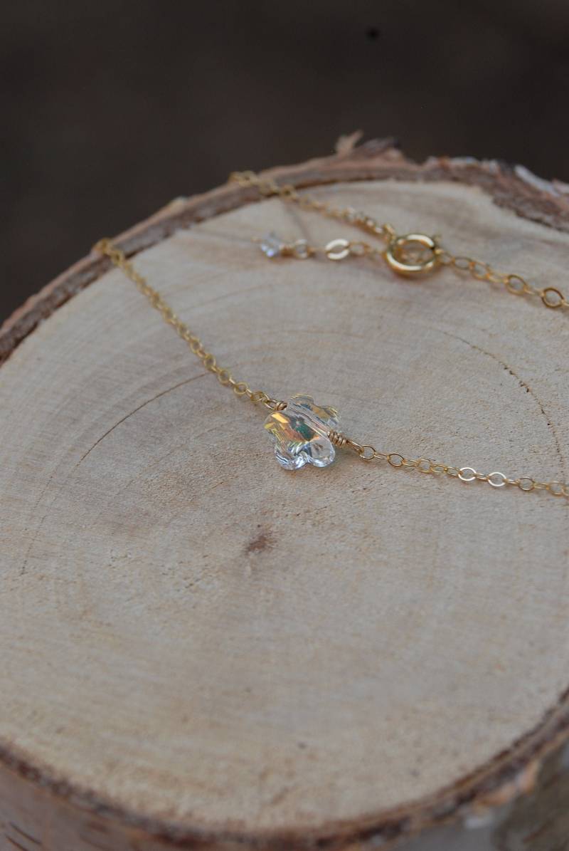 Swarovski Kristall Halskette Auf 14Kt Gold Gefüllt Kette von stephaniehuang