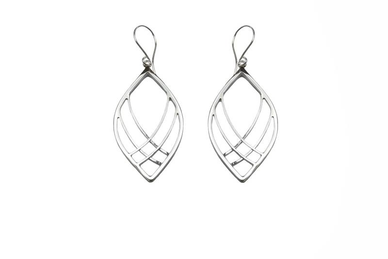Gewebte Sterling Silber Blatt Baumeln Ohrringe Gewebte Sterling Silber Blatt Baumeln Ohrringe von stephanierobinson