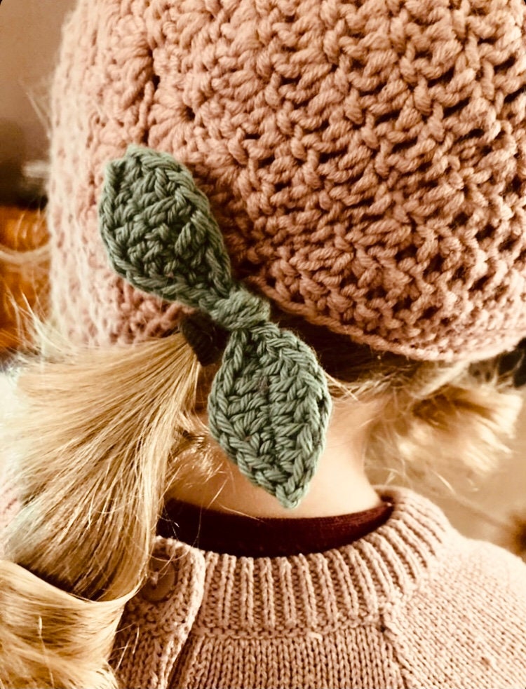 Haargummi Schleife Aus Bio Baumwolle Gehäkelt „Maxi" von stephlene