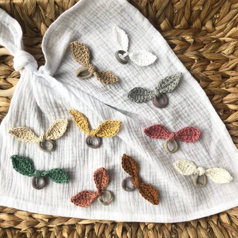 Haargummi Schleife Aus Bio Baumwolle Nikolaus Geburtstag Gehäkelt von stephlene