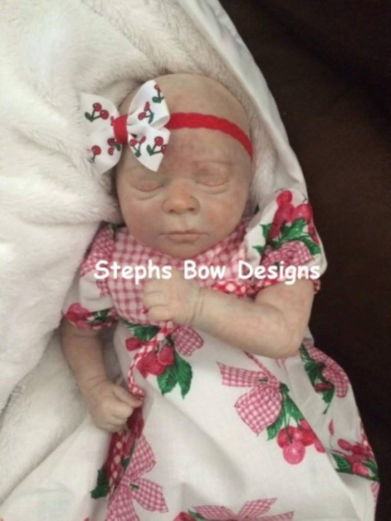 Leuchtend Roten Kirschen Kirsche Zierliche Kleine Haar Schleife Rot Spitze Stirnband Neue Neugeborenen Frühchen Säugling Baby Kleinkind von stephsbowdesigns