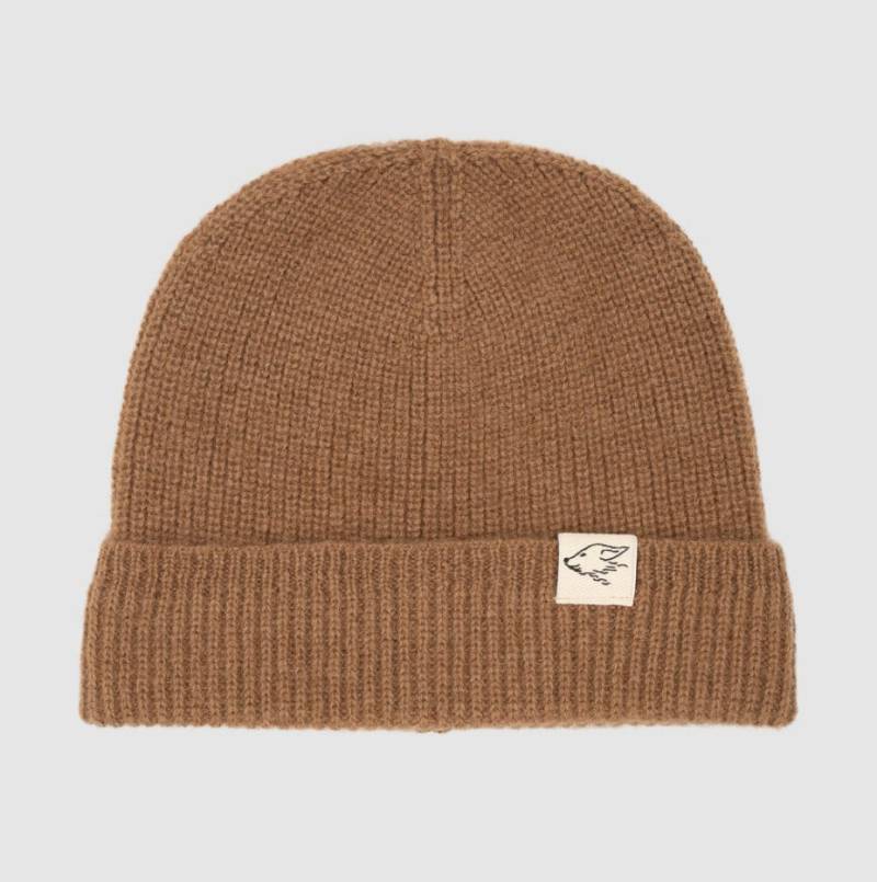 Beanie Aus 100% Kamelwolle Die Mongolei, Braun von steppenstrolch