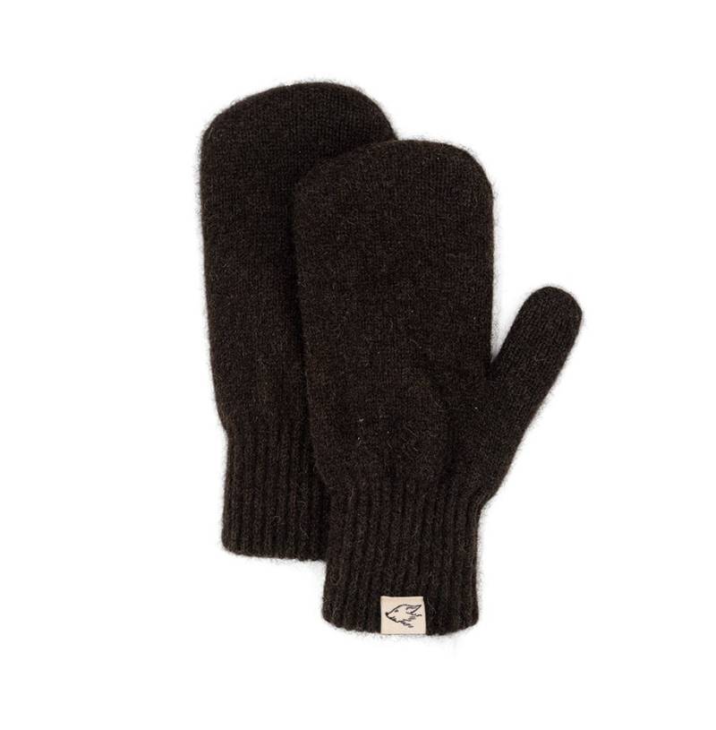 Fäustlinge Aus 100 % Ungefärbter Yakwolle, Dunkelbraun Fäustlinge Aus 100 % Ungefärbter Yakwolle, Dunkelbraun von steppenstrolch