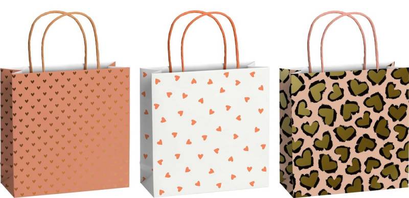 stewo Handtasche 5337 21 Geschenktragetasche Cassy 3er Set - 20 x 20 x 8 cm, sortiert von stewo