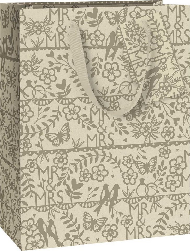 stewo Handtasche 5339 80 Geschenktragetasche Hochzeit Anouk - 23 x 30 x 13 cm Zuckerroh von stewo