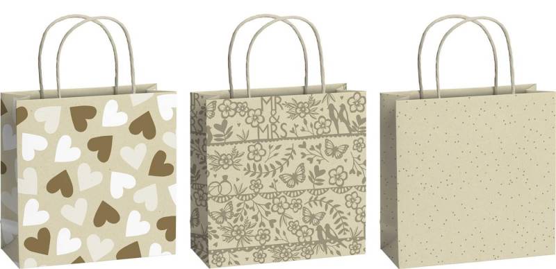 stewo Handtasche 5339 99 Geschenktragetasche Hochzeit Anouk 3er Set - 20 x 20 x 8 cm Zu von stewo
