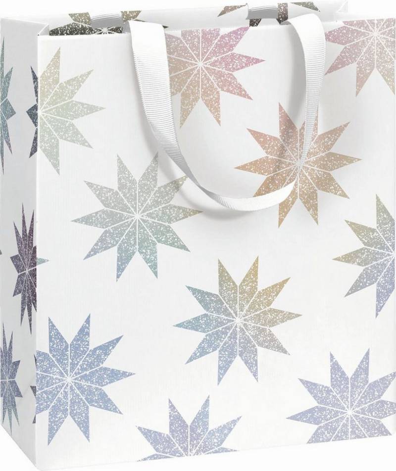 stewo Tragetasche 5858 60 Weihn. Geschenktragetasche Lucine weiß - 18 x 21 x 8 cm von stewo