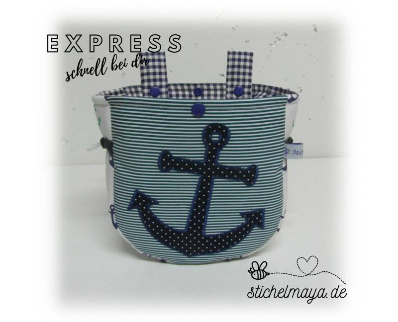 Laufradtasche Lenkertasche Bettutensilo Anker Marine Petrol Rot Laufradtasche Lenkertasche Bettutensilo Anker Marine Petrol Rot von stichelmaya