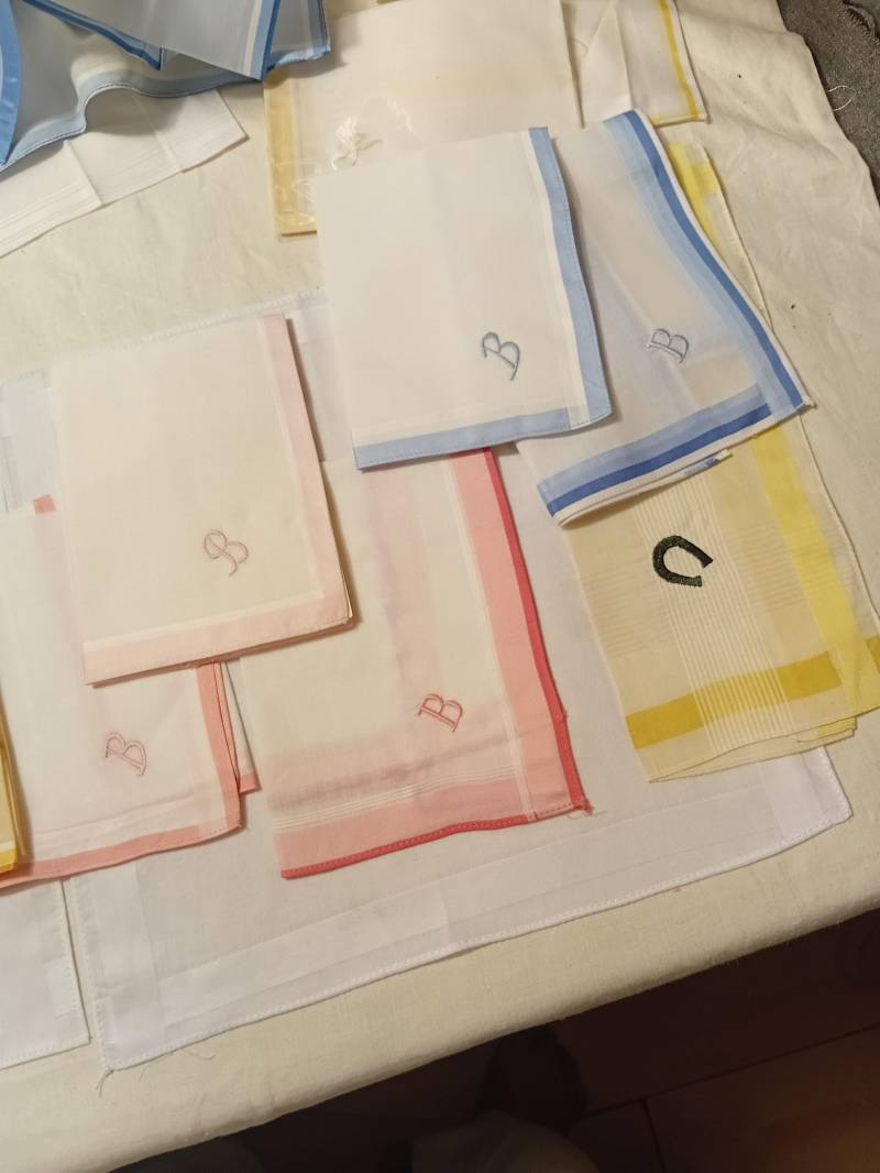 1 Buchstabe B Gestickt Auf Taschentuch Ca 26 cm von stickgud