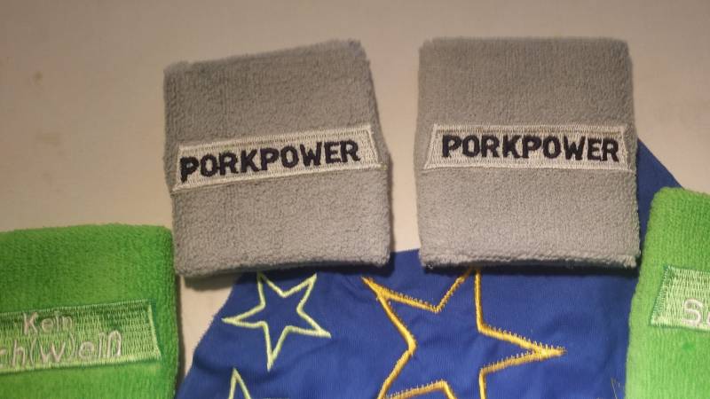 1 Paar Schweissbänder Bestickt Mit Name, Wort, Datum, Sportmotiv, Motive von stickgud