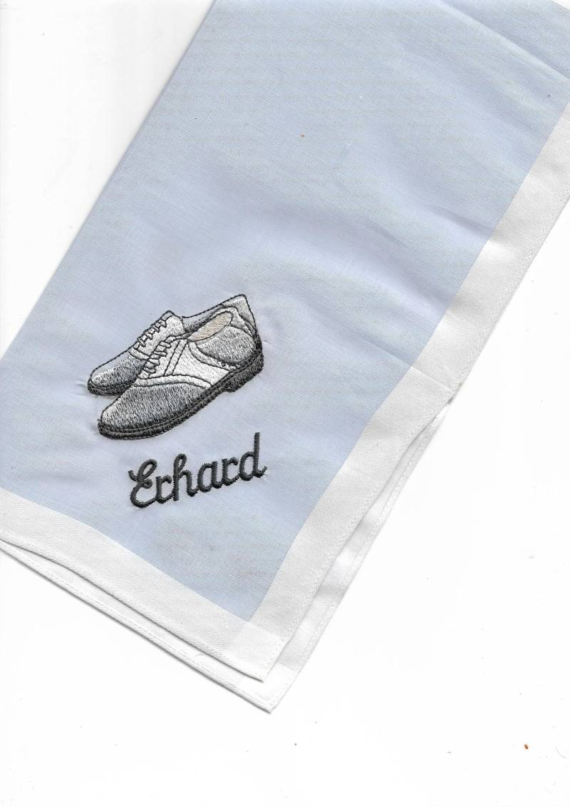 1 X Taschentuch Herren Pastellfarben Monogramm Gestickt von stickgud