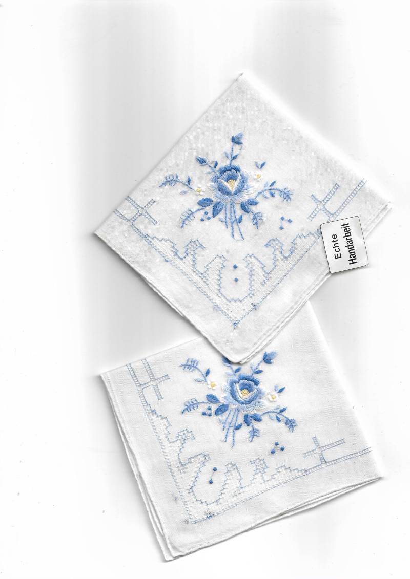 1 X Taschentuch Rosen Handgestickt Name, Datum Sticken 1 X Taschentuch Rosen Handgestickt Name, Datum Sticken von stickgud