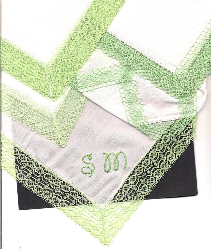 2 X Taschentuch Monogramm Embrodery von stickgud