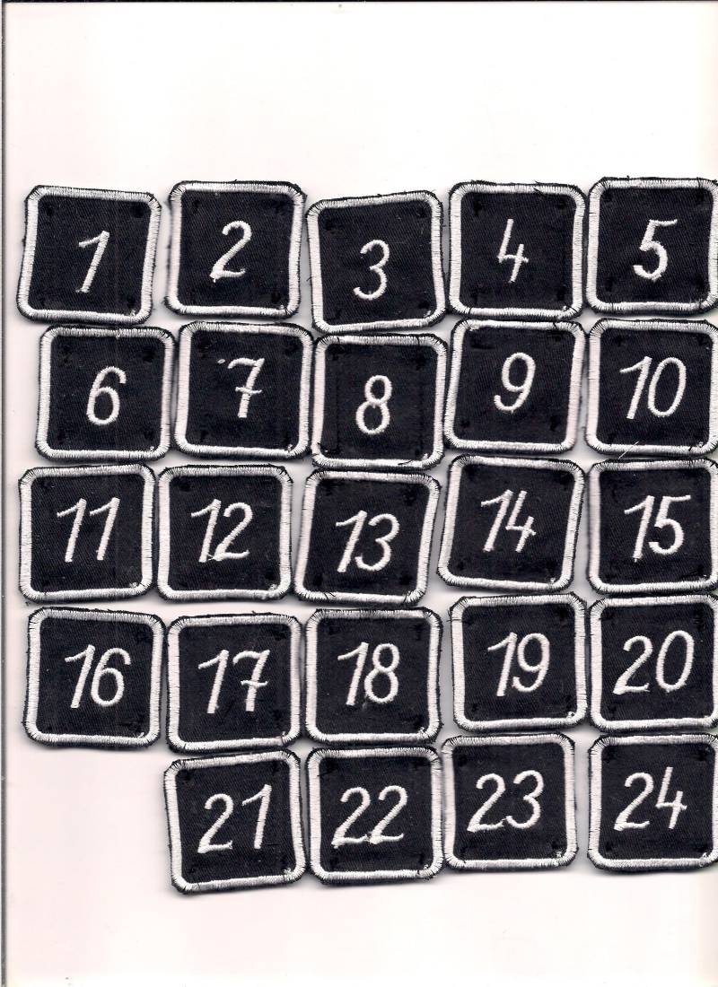 Adventskalender Zahlen Viele Farben Formen, Sterne Adventskalender Zahlen Viele Farben Formen, Sterne von stickgud