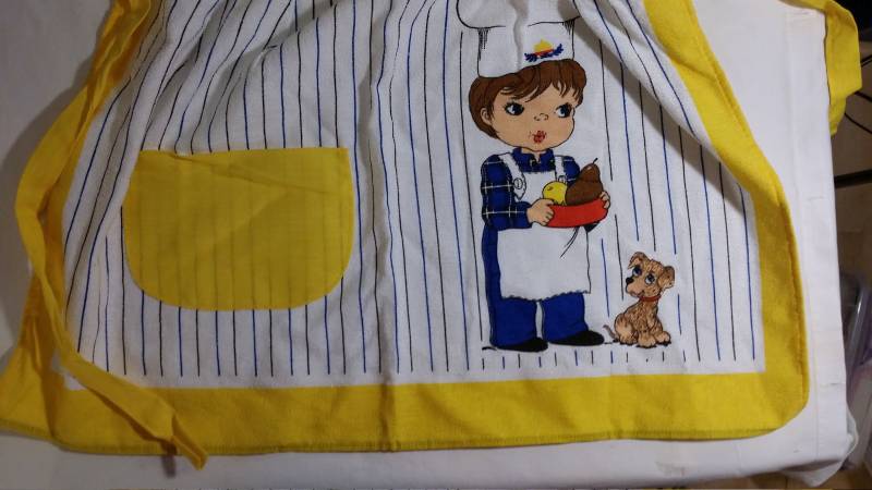 Halbschürze Frottee Kinder Name Gestickt von stickgud