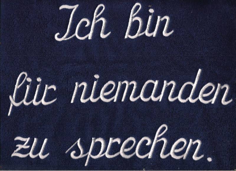 Spruch Gestickt Auf Textil Gedicht, Lied Spruch Gestickt Auf Textil Gedicht, Lied von stickgud