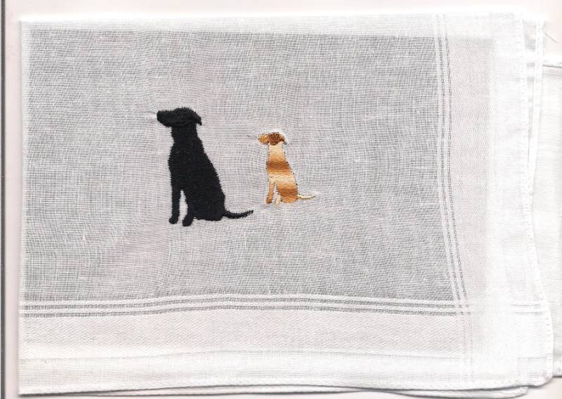 Taschentuch Dein Hund Haustier Als Schattenbild Gestickt Taschentuch Dein Hund Haustier Als Schattenbild Gestickt von stickgud