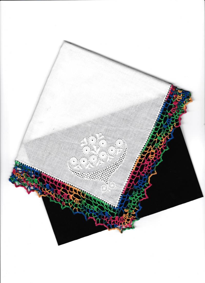 Taschentuch Melierte Häkelspitze Mit Deinem Monogr von stickgud