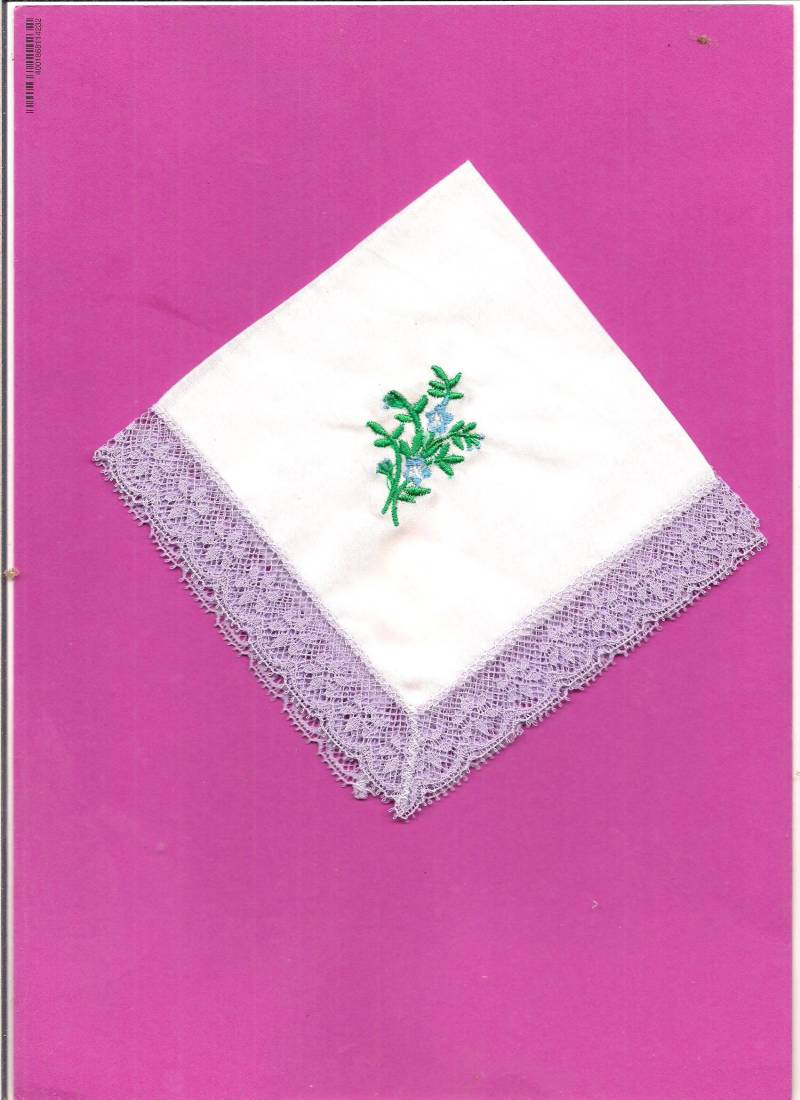 Taschentuch Spitze Bestickt Mit Blume Und Oder Name, Datum, Koordinaten, Zahlen Ddr Ostalgie von stickgud