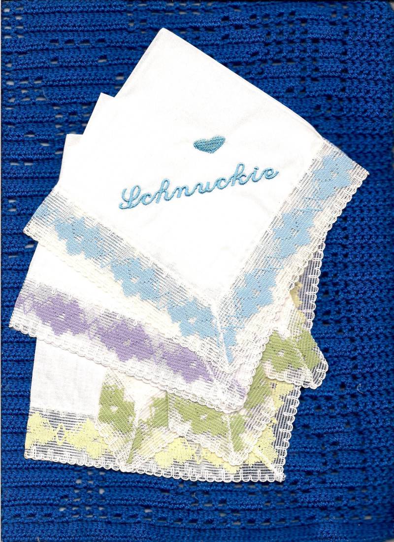 Taschentuch Spitze Blüten Herz Wird Für Dich Bestickt Mit Name Oder Datum, Braut von stickgud