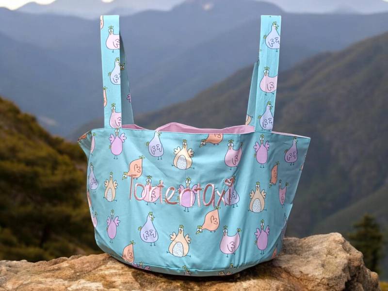 Personalisierbare Kuchentasche - Bestickt & Wendbar | Nachhaltige Stofftasche Für Kuchen Und Gebäck von stickverliebt