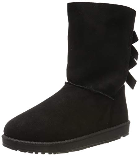 Warm Gefütterte Damen Stiefel Schlupfstiefel Boots Stiefeletten Schuhe 127999 Schwarz 38 Flandell von stiefelparadies